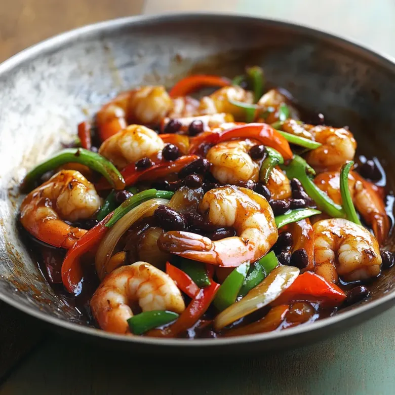 Prawns in Black Bean Sauce
