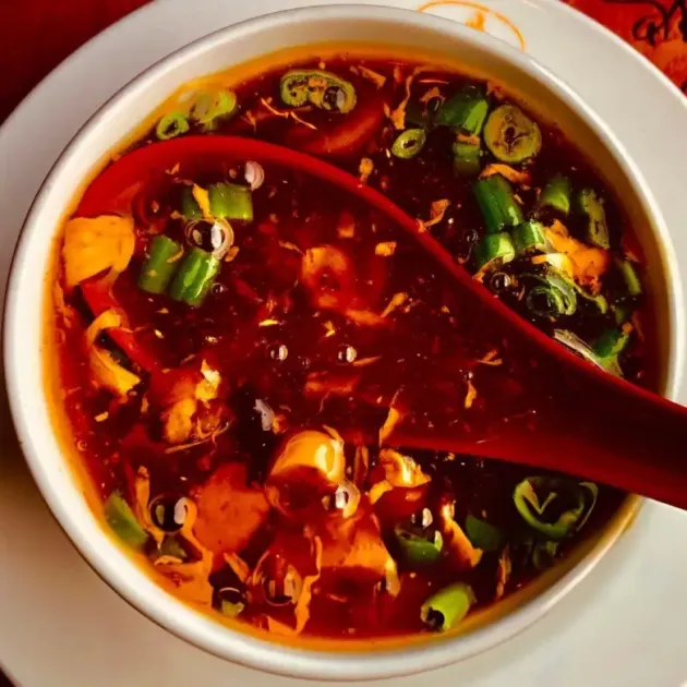 Vegetable hot and sour soup